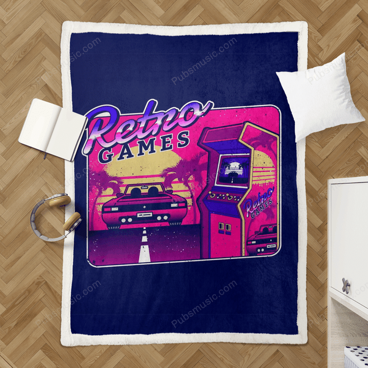 Retro gaming arcade - Gaming Sherpa Fleece Blanket