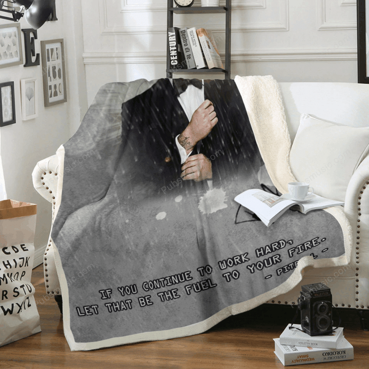 Pitbull Artwork - Pop Music Collection Art For Fans Sherpa Fleece Blanket