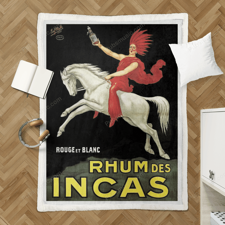 Vintage ad rhum des incas - Classic Vintages Sherpa Fleece Blanket