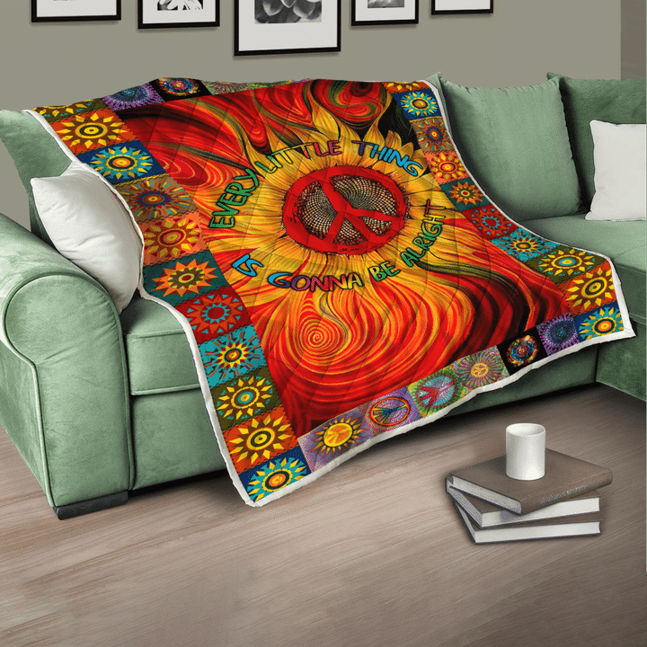 Hippie Lover Quilt Blanket