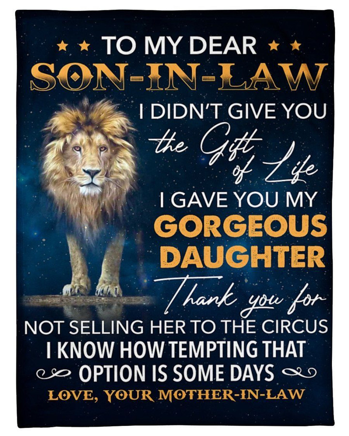 To Son-in-law Thanks For Not Selling My Daughter To The Circus Fleece Blanket Fleece Blanket