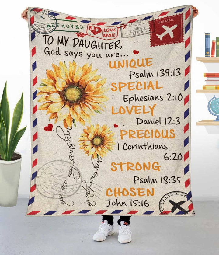 God Says You Are Special Gift For Daughter Fleece Blanket
