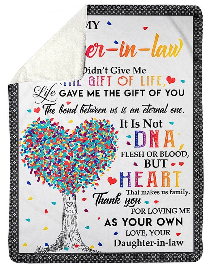 Thanks For Loving Me As Your Own To Mother In Law Fleece Blanket Sherpa Blanket