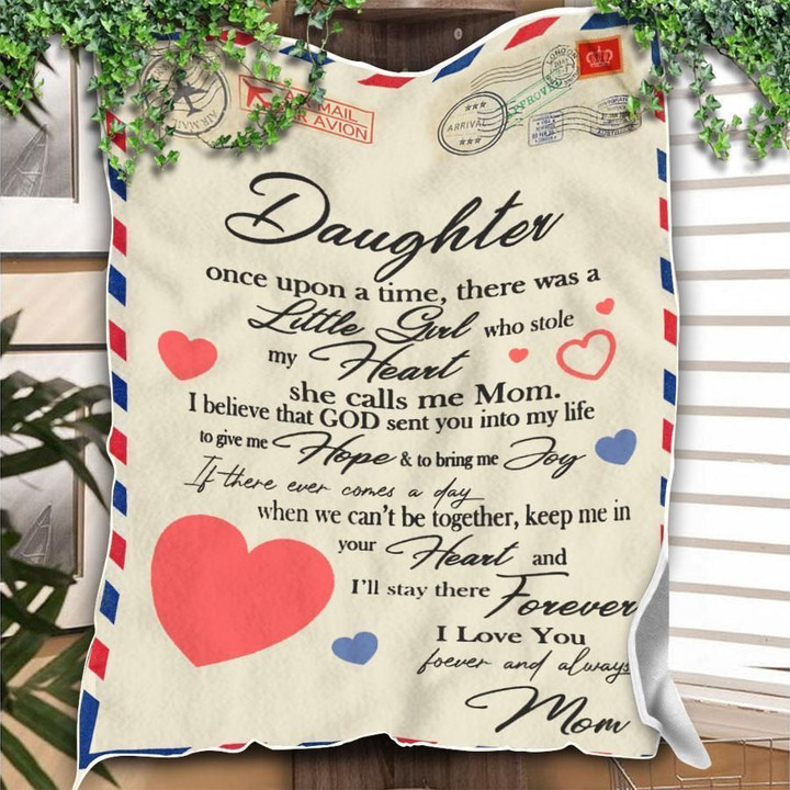 Mom Gift For Daughter I'll Stay There Forever Fleece Blanket