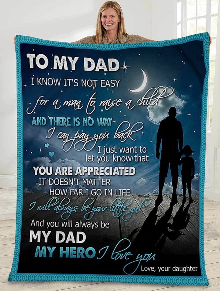 Gift for dad - You are appreciated - Father's day gifts | Colorful | 3D Print Fleece Blanket |30x40 50x60 60x80inch