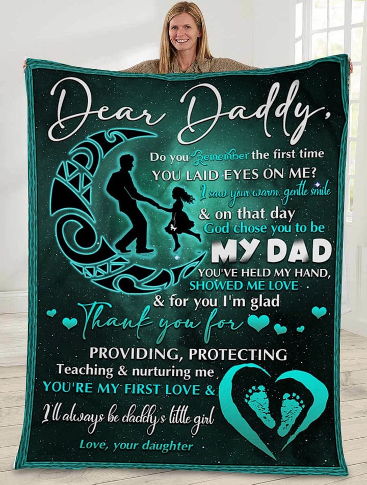 Gift for dad - God choose you to be my dad - Father's day gifts | Colorful | 3D Print Fleece Blanket |30x40 50x60 60x80inch