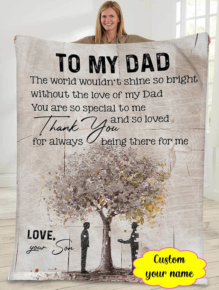 Custom name - Gift for dad - You are so special to me - Father's day gifts | Colorful | 3D Print Fleece Blanket |30x40 50x60 60x80inch