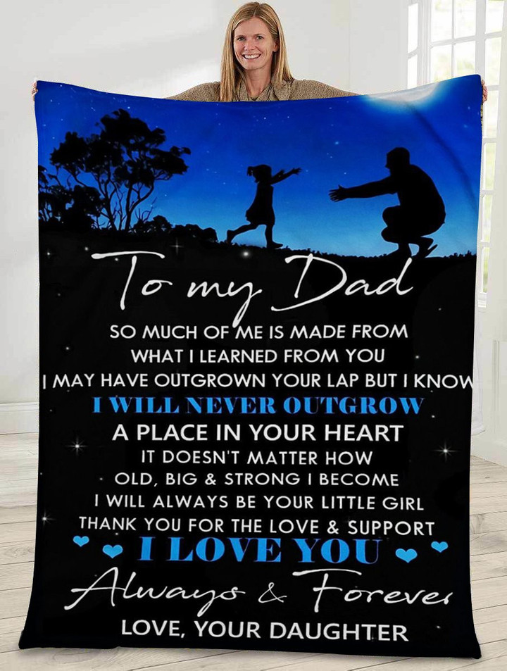 Gift for dad - Moonlight - Father's day gifts | Colorful | 3D Print Fleece Blanket |30x40 50x60 60x80inch