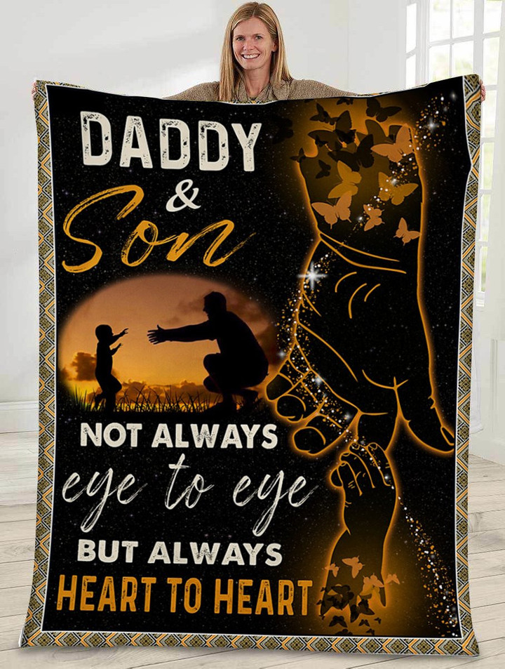 Gift for dad - Daddy and son - Father's day gifts | Colorful | 3D Print Fleece Blanket |30x40 50x60 60x80inch
