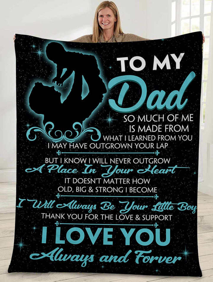 Gift for dad - How old big strong I became - Father's day gifts | Colorful | 3D Print Fleece Blanket |30x40 50x60 60x80inch
