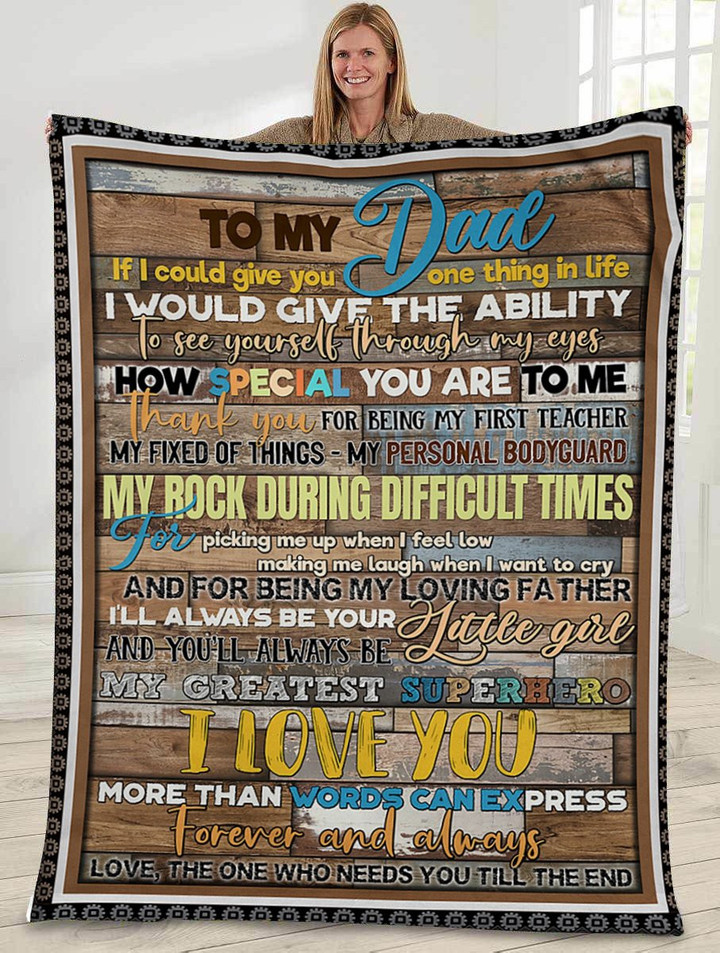 Gift for dad - Thank you for being my first teacher - Father's day gifts | Colorful | 3D Print Fleece Blanket |30x40 50x60 60x80inch