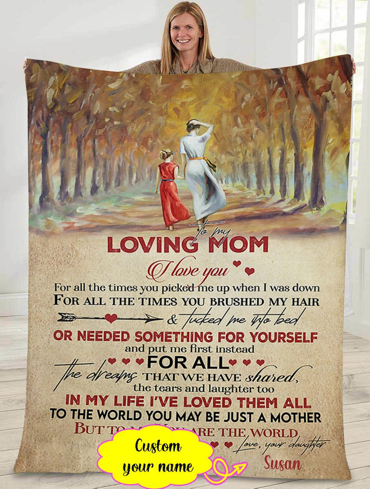 Personalized Mother's day gift - To my loving mom - Daughter gift to mom 131 - Blanket