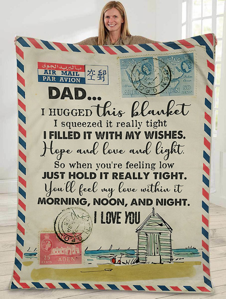 Gift for dad - Mail letter hope love light - Father's day gifts | Colorful | 3D Print Fleece Blanket |30x40 50x60 60x80inch