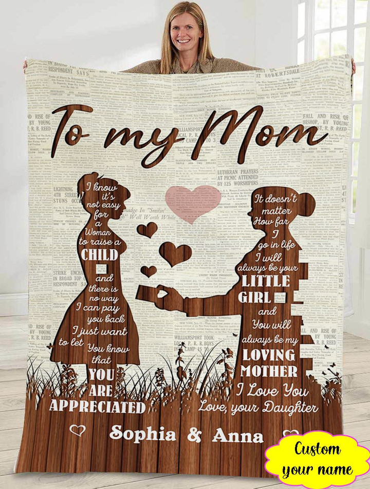 Personalized Mother's day gift - I am so proud of you mom - Daughter gift to mom 131 - Blanket