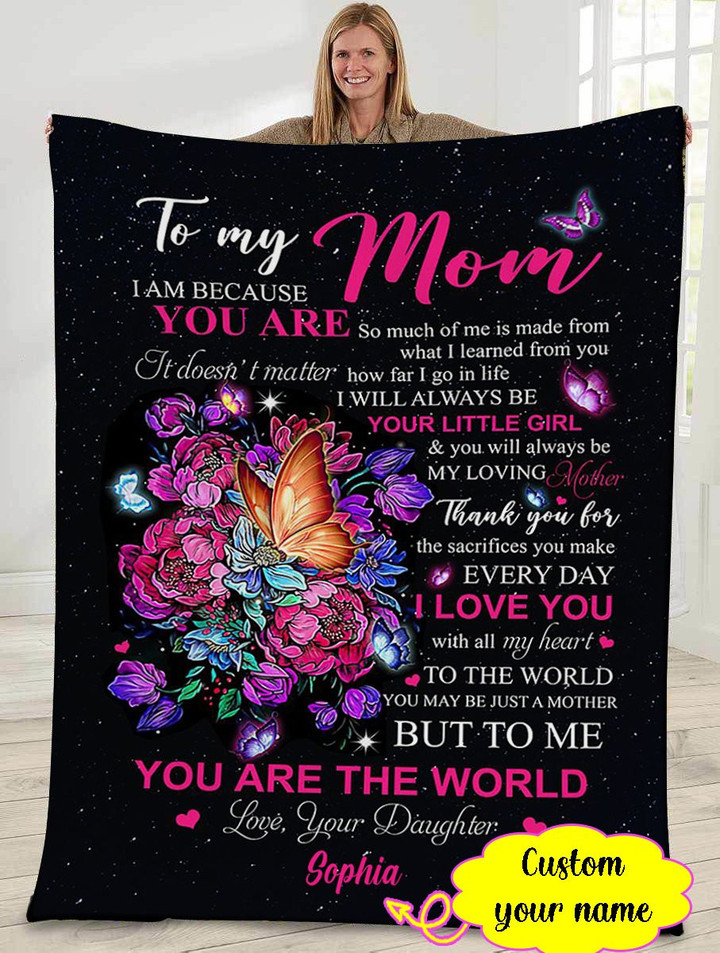 Personalized Mother's day gift - All I need is you mom - Daughter gift to mom 131 - Blanket