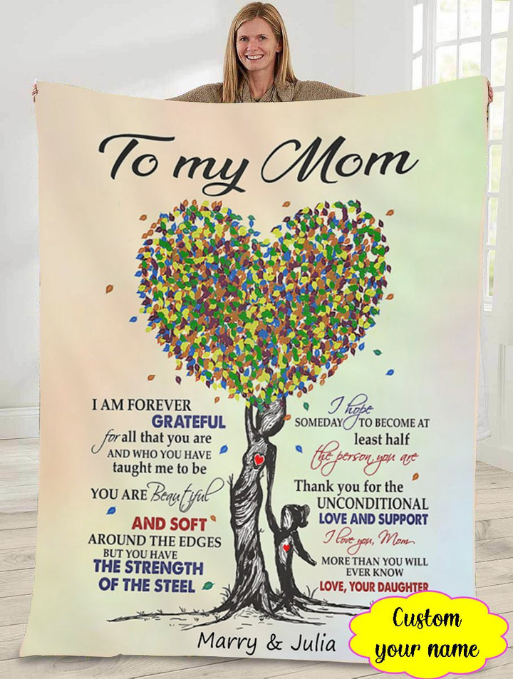 Personalized Mother's day gift - To my mom - I am forever grateful - Daughter gift to mom 131 - Blanket