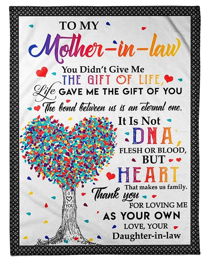 Thanks For Loving Me As Your Own To Mother In Law Fleece Blanket Fleece Blanket