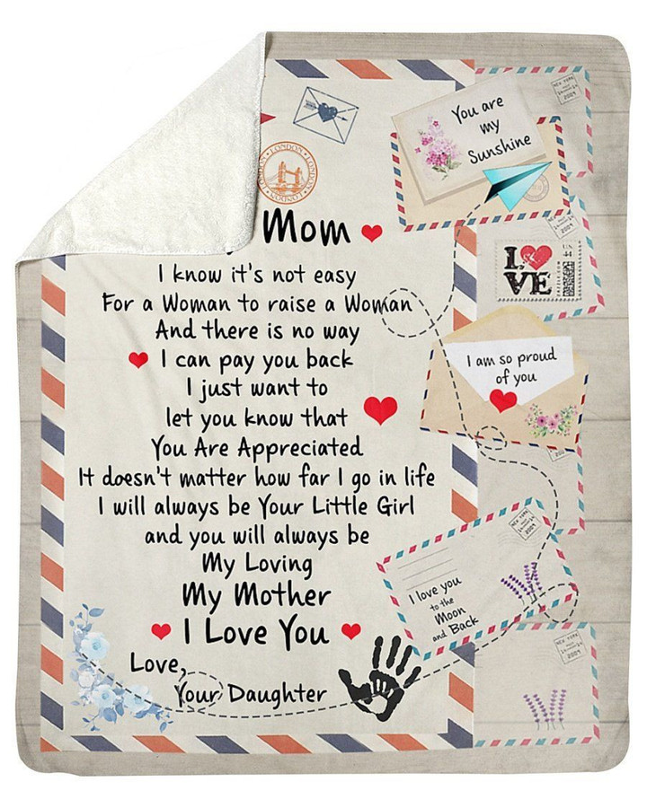 Letter Always Be My Loving Mother To Mom Fleece Blanket Sherpa Blanket