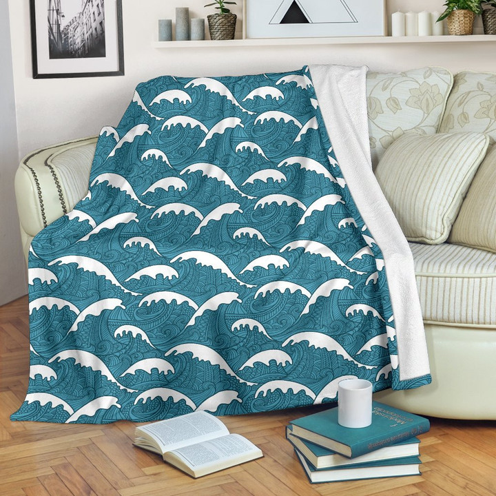 Surf Wave Tribal Design Blanket