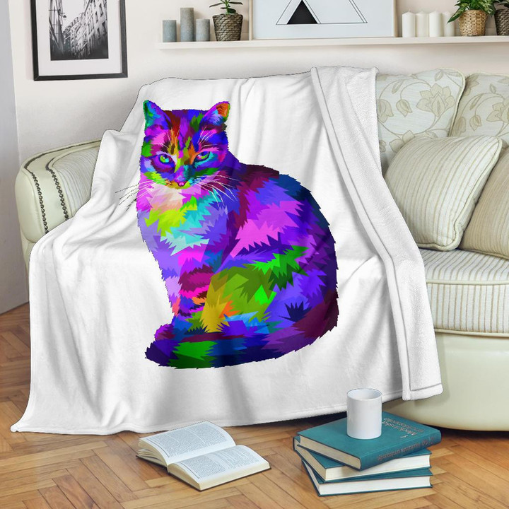 Colorful Cat Blanket