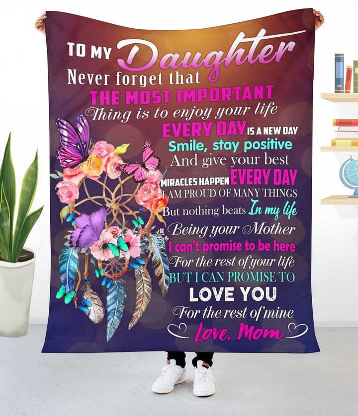 Dreamcatcher The Rest Of Mine Gift For Daughter Fleece Blanket