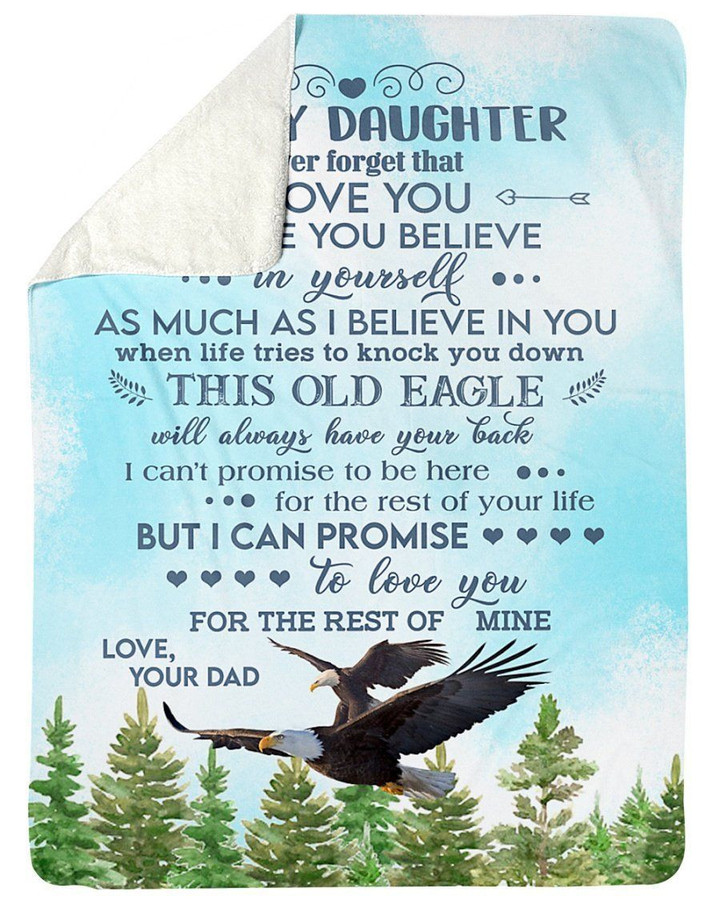 Beautiful Gift For Daughter You Are My Life Fleece Blanket Sherpa Blanket