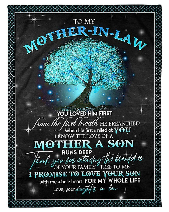 I Promise To Love Your Son To Mother In Law Fleece Blanket Fleece Blanket
