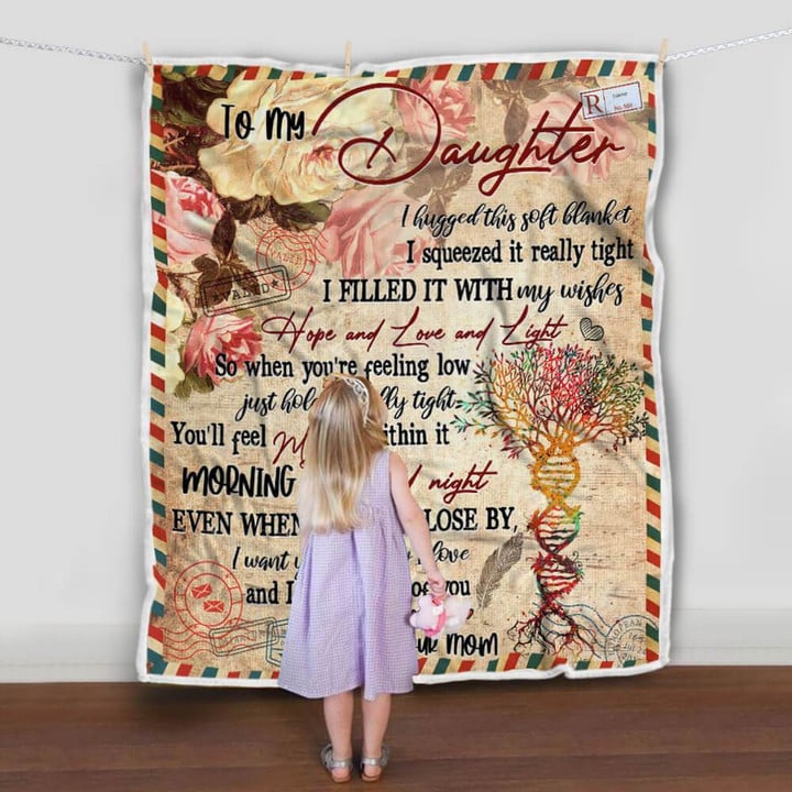 Viticstore™ Sweet Meaningful blanket from Mom to Daughter - fleece blanket gift for daughter blanket gift ideas unique gifts airmail letter blanket