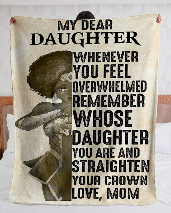 My Dear Daughter Mom Custom Name Blanket