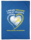 I Wear Yellow For My Grandpa Spina Bifida Awareness Fleece Blanket