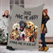 Dogs Make Me Happy Loves Humans Make My Head Hurt Clh2612117F Sherpa Fleece Blanket