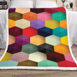 Colorful Geometric Dn0601086S Sherpa Fleece Blanket