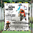 Motocross Dad To My Son Never Forget That I Love You Cla1712440F Sherpa Fleece Blanket