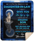 To My Daughter In Law Clp1612318Tt Sherpa Fleece Blanket