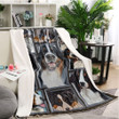 Dog Fleece Blanket - Bernese Mountain Dog Portrait Blanket - Gifts For Dog And Owner