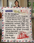 To My Daughter Dtc1711937 Fleece Blanket
