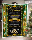 Teemodel - Custom Fleece Blanket - To My Husband - I Adore You