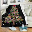 Weimaraner Christmas Tree Cla0910013F Sherpa Fleece Blanket