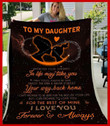 Daughter Orange Wherever Your Journey In Life May Take You Cla1910218F Sherpa Fleece Blanket