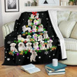 Maltese Christmas Tree Cla0910138F Sherpa Fleece Blanket