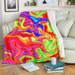 Abstract Colorful Liquid Trippy Cl16100003Mdf Sherpa Fleece Blanket