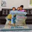 Colorful Brother And Sister Paintings Fleece Blanket - Brother And Sister Gift Ideas