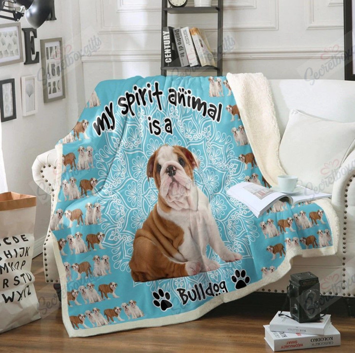 Bulldog Is My Spirit Animal Am2910384Cl Fleece Blanket