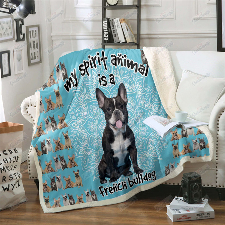 French Bulldog Is My Spirit Animal Yq2201374Cl Fleece Blanket