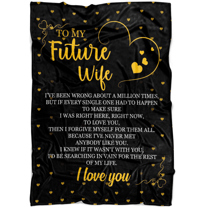 To My Future Wife Love At First Sight Fleece Blanket