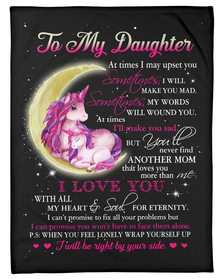 To My Daughter I Love You With All My Heart Fleece Blanket
