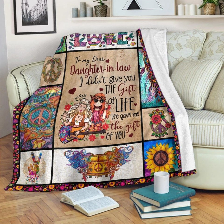 Hippie Girl To My Dear Daughter-In-Law Clm0512241S Sherpa Fleece Blanket