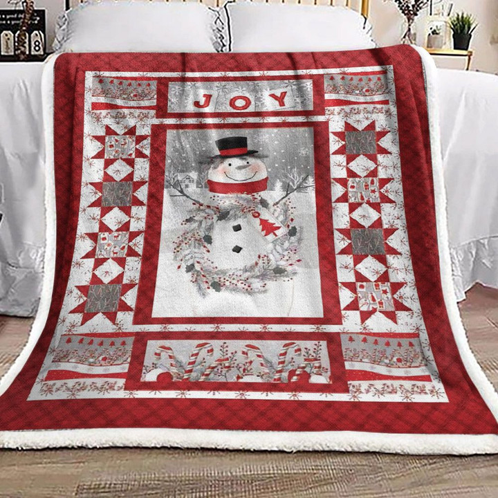 Snowman Christmas Vd0411226F Sherpa Fleece Blanket