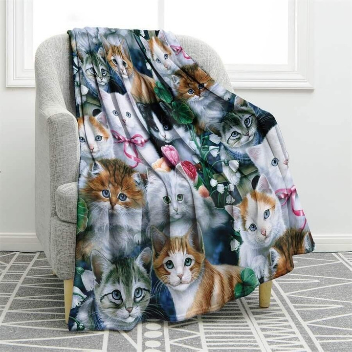 Cats Clh1412042F Sherpa Fleece Blanket