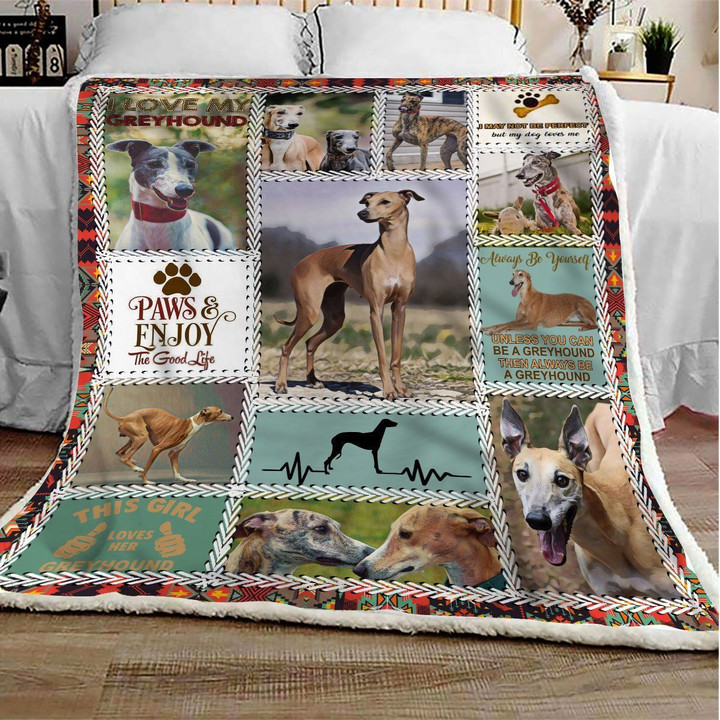 Greyhound Cla1712533F Sherpa Fleece Blanket